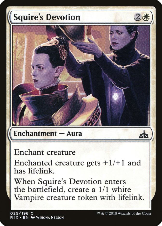 Squire's Devotion [Rivals of Ixalan] | Nerdhalla Games