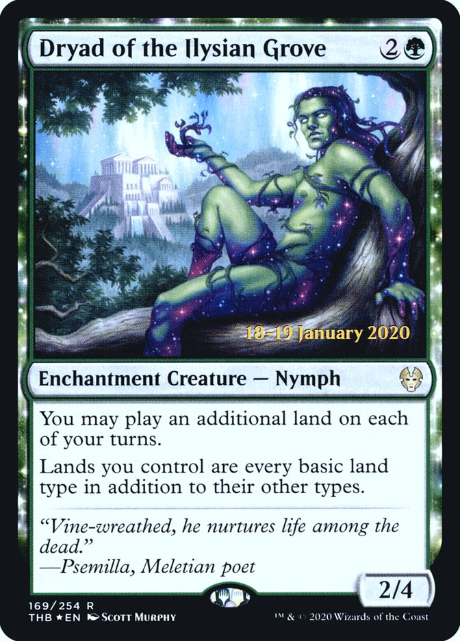 Dryad of the Ilysian Grove [Theros Beyond Death Prerelease Promos] | Nerdhalla Games