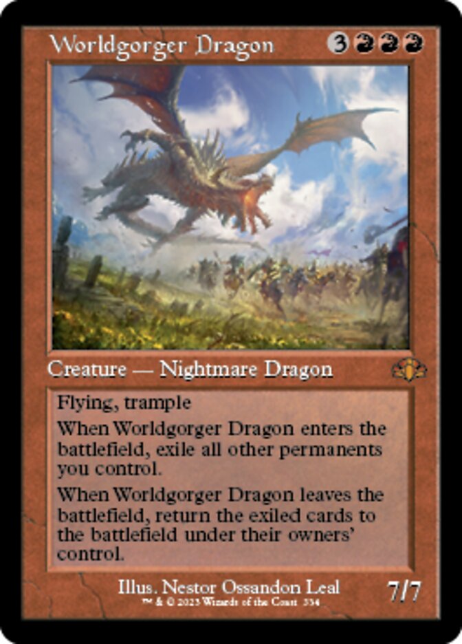 Worldgorger Dragon (Retro) [Dominaria Remastered] | Nerdhalla Games