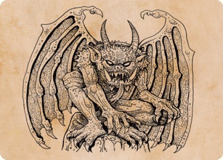 Cloister Gargoyle (Showcase) Art Card [Dungeons & Dragons: Adventures in the Forgotten Realms Art Series] | Nerdhalla Games