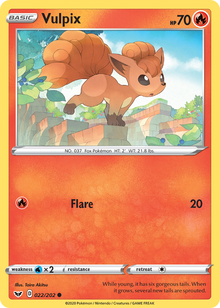 Vulpix (022/202) [Sword & Shield: Base Set] | Nerdhalla Games