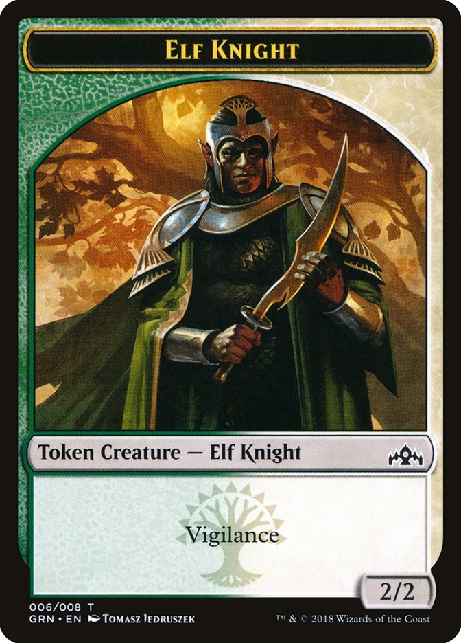 Elf Knight [Guilds of Ravnica Tokens] | Nerdhalla Games