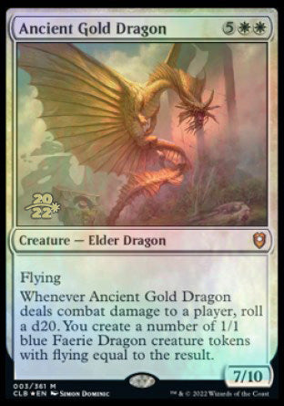 Ancient Gold Dragon [Commander Legends: Battle for Baldur's Gate Prerelease Promos] | Nerdhalla Games