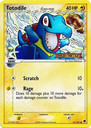 Totodile (67/101) (Delta Species) (Stamped) [EX: Dragon Frontiers] | Nerdhalla Games