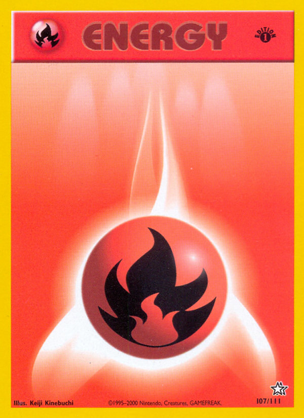 Fire Energy (107/111) [Neo Genesis 1st Edition] | Nerdhalla Games