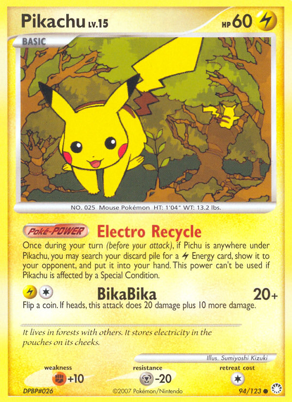 Pikachu (94/123) [Diamond & Pearl: Mysterious Treasures] | Nerdhalla Games