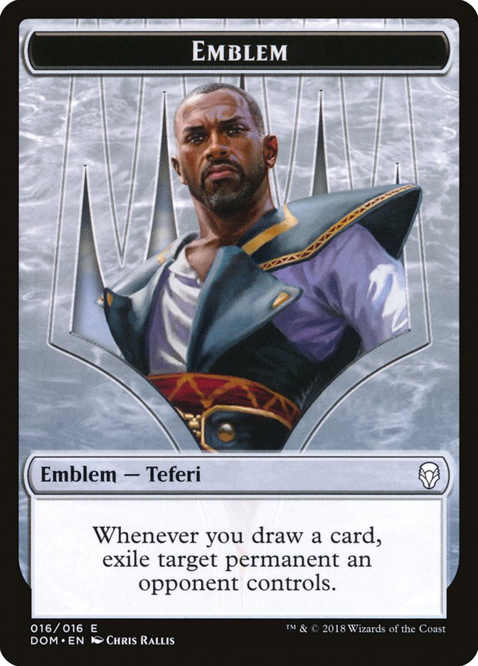 Teferi, Hero of Dominaria Emblem [Dominaria Tokens] | Nerdhalla Games