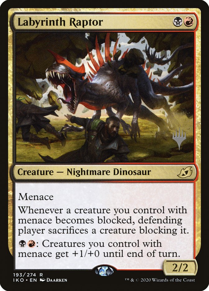 Labyrinth Raptor (Promo Pack) [Ikoria: Lair of Behemoths Promos] | Nerdhalla Games