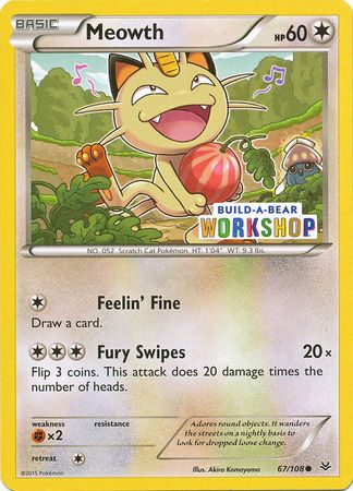 Meowth (67/108) (Build A Bear Workshop Exclusive) [XY: Roaring Skies] | Nerdhalla Games