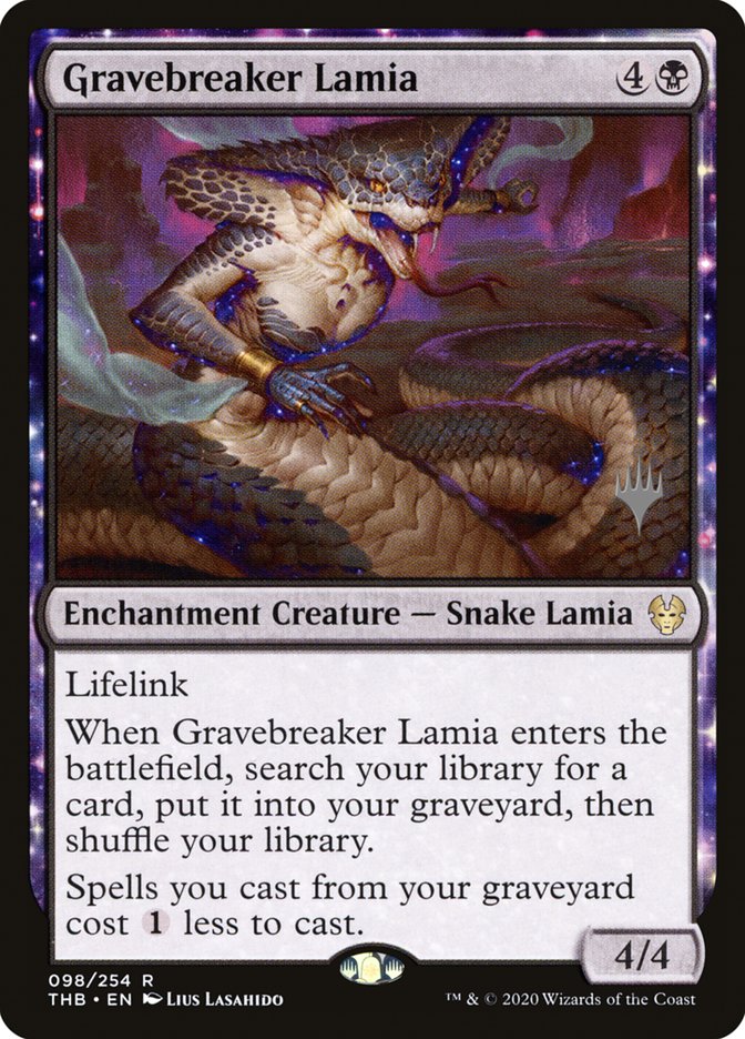 Gravebreaker Lamia (Promo Pack) [Theros Beyond Death Promos] | Nerdhalla Games