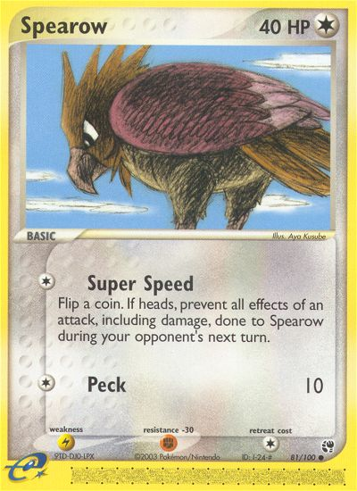 Spearow (81/100) [EX: Sandstorm] | Nerdhalla Games