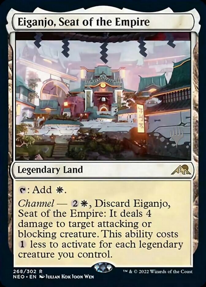 Eiganjo, Seat of the Empire (Promo Pack) [Kamigawa: Neon Dynasty Promos] | Nerdhalla Games