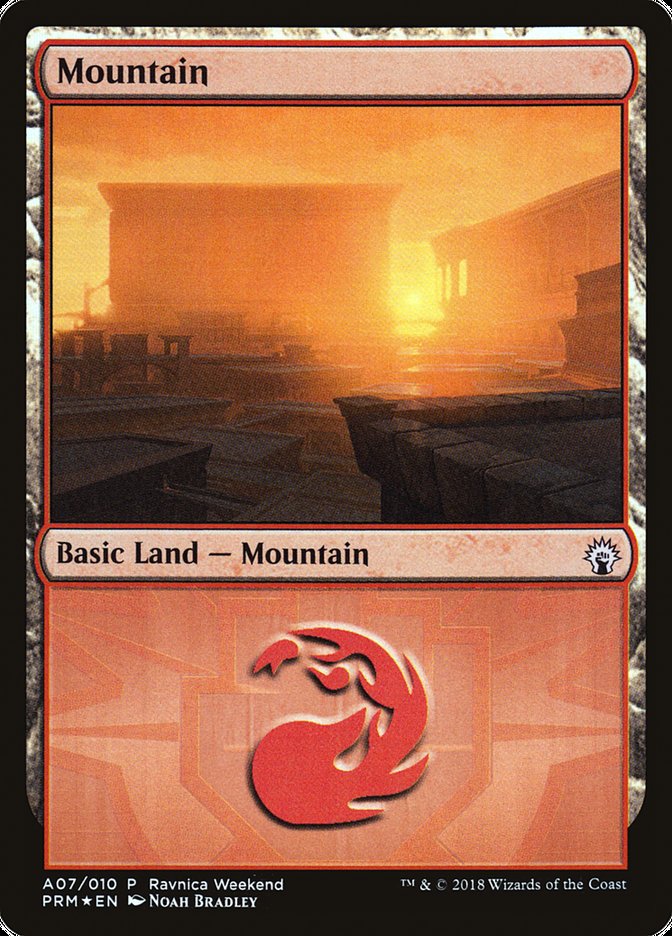 Mountain (A07) [Guilds of Ravnica Ravnica Weekend] | Nerdhalla Games