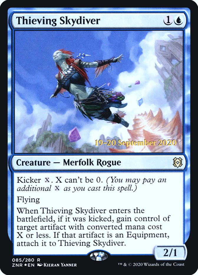 Thieving Skydiver  [Zendikar Rising Prerelease Promos] | Nerdhalla Games