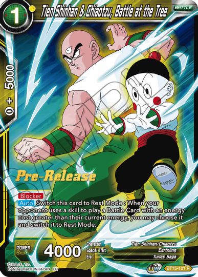 Tien Shinhan & Chiaotzu, Battle at the Tree (BT15-101) [Saiyan Showdown Prerelease Promos] | Nerdhalla Games