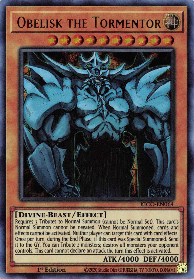 Obelisk the Tormentor (Ultra Pharaoh's Rare) [KICO-EN064] Ultra Pharaoh’s Rare | Nerdhalla Games