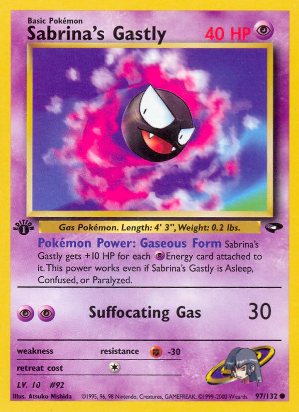 Sabrina's Gastly (97/132) [Gym Challenge 1st Edition] | Nerdhalla Games