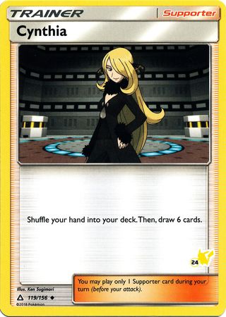 Cynthia (119/156) (Pikachu Stamp #24) [Battle Academy 2020] | Nerdhalla Games