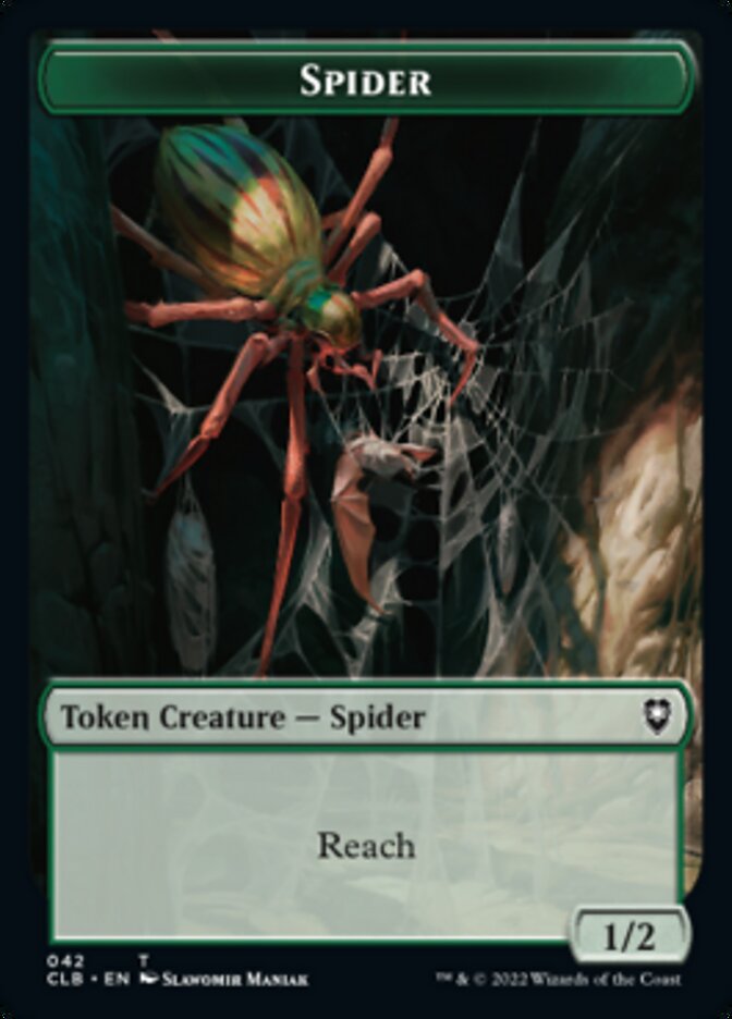 Spider // Human Double-sided Token [Commander Legends: Battle for Baldur's Gate Tokens] | Nerdhalla Games