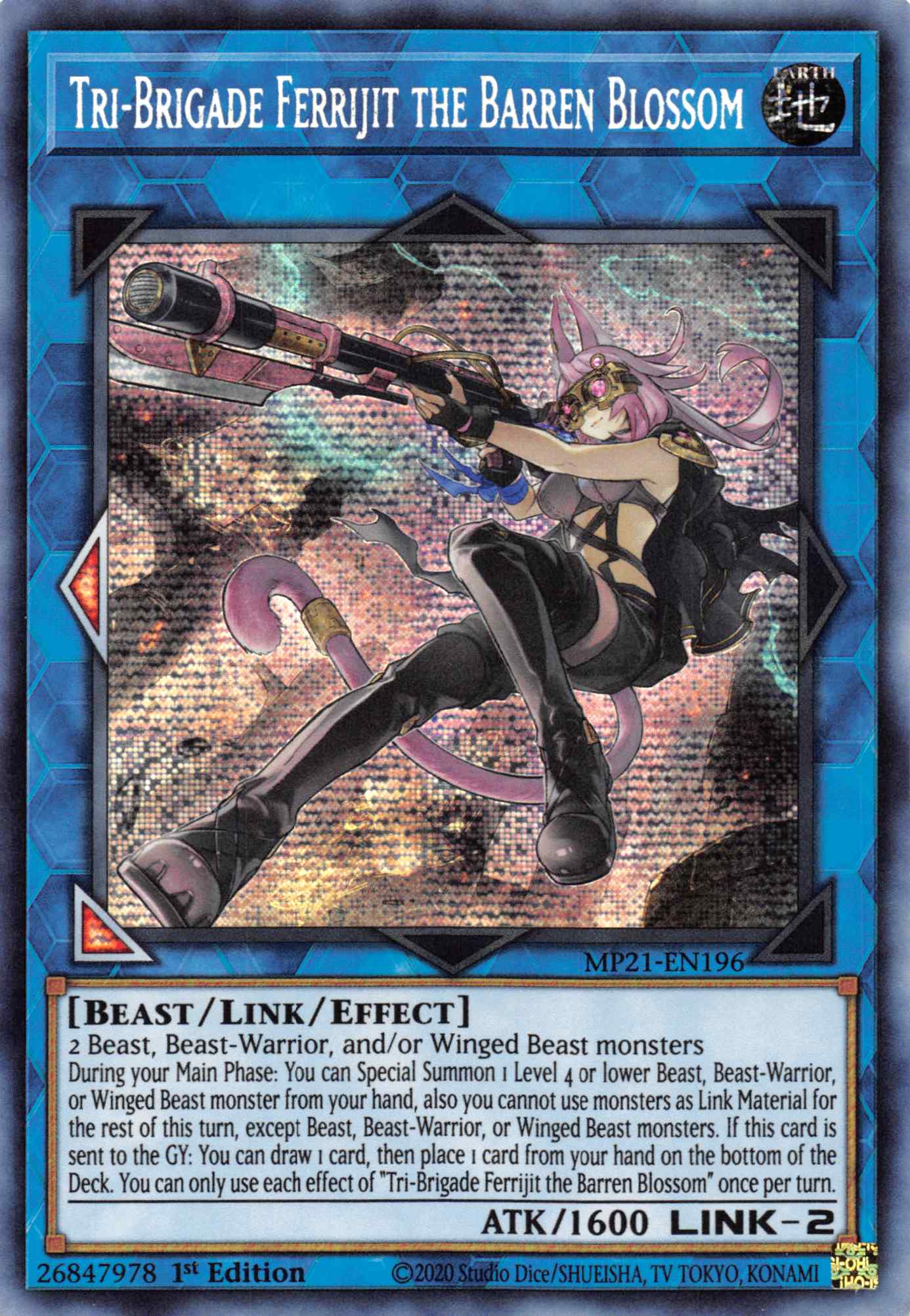 Tri-Brigade Ferrijit the Barren Blossom [MP21-EN196] Prismatic Secret Rare | Nerdhalla Games