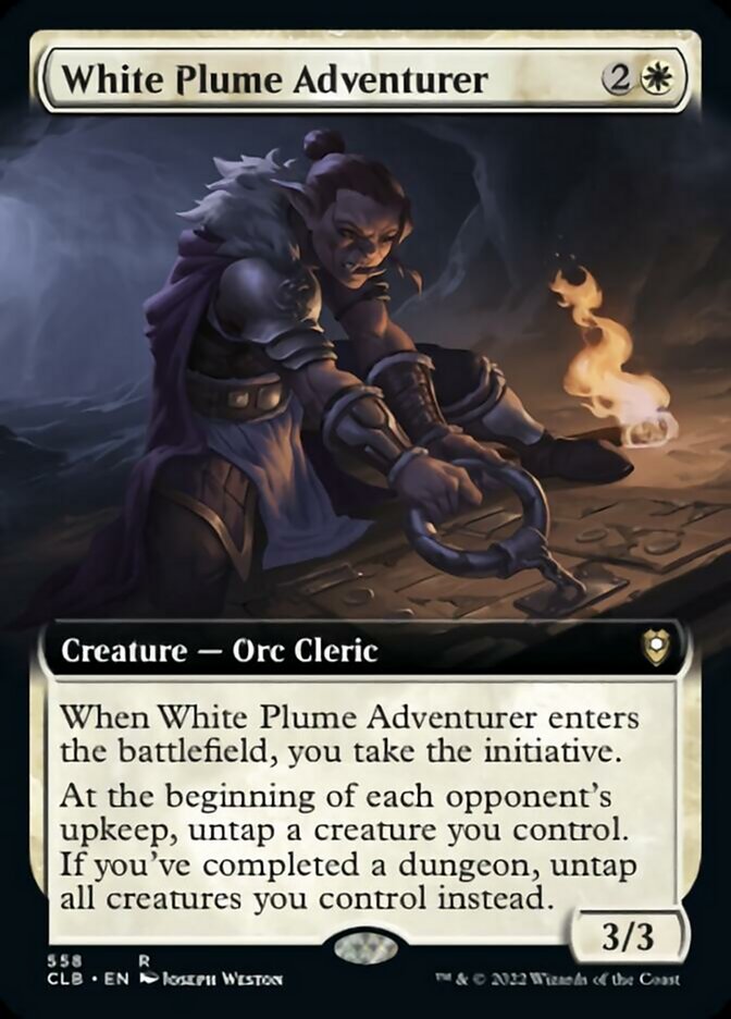 White Plume Adventurer (Extended Art) [Commander Legends: Battle for Baldur's Gate] | Nerdhalla Games