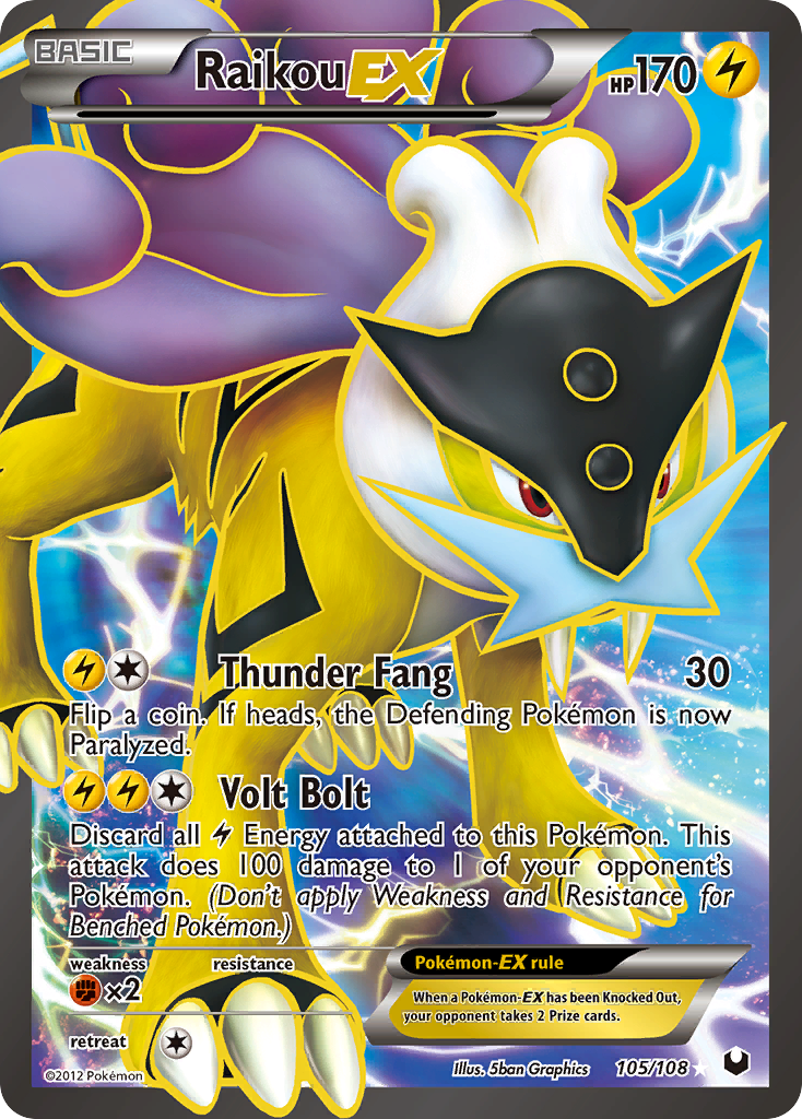 Raikou EX (105/108) [Black & White: Dark Explorers] | Nerdhalla Games