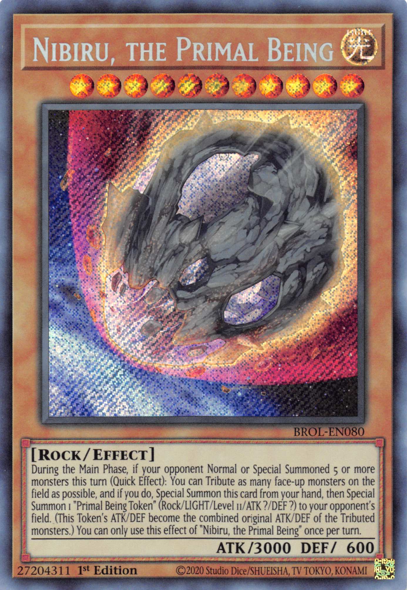 Nibiru, the Primal Being [BROL-EN080] Secret Rare | Nerdhalla Games