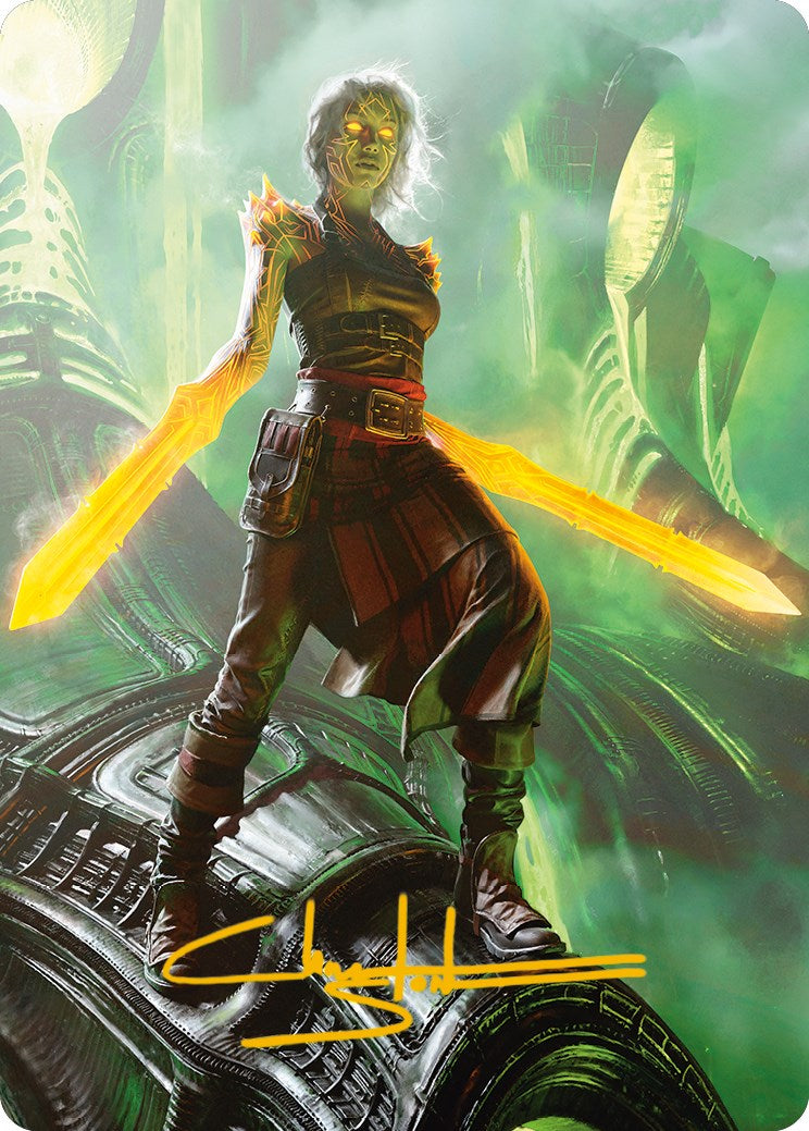 Nahiri, the Unforgiving Art Card (Gold-Stamped Signature) [Phyrexia: All Will Be One Art Series] | Nerdhalla Games