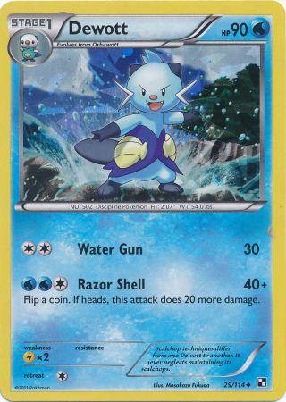 Dewott (29/114) (Cracked Ice Holo) [Black & White: Base Set] | Nerdhalla Games