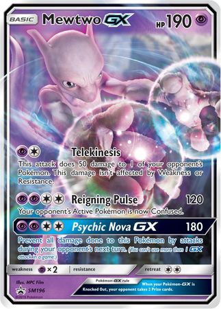 Mewtwo GX (SM196) (Jumbo Card) [Sun & Moon: Black Star Promos] | Nerdhalla Games