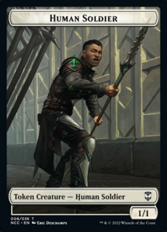 Eldrazi // Human Soldier Double-sided Token [Streets of New Capenna Commander Tokens] | Nerdhalla Games