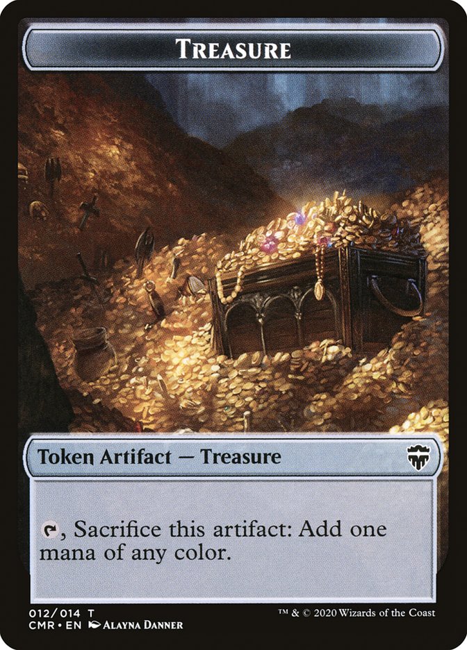 Rock // Treasure Token [Commander Legends Tokens] | Nerdhalla Games