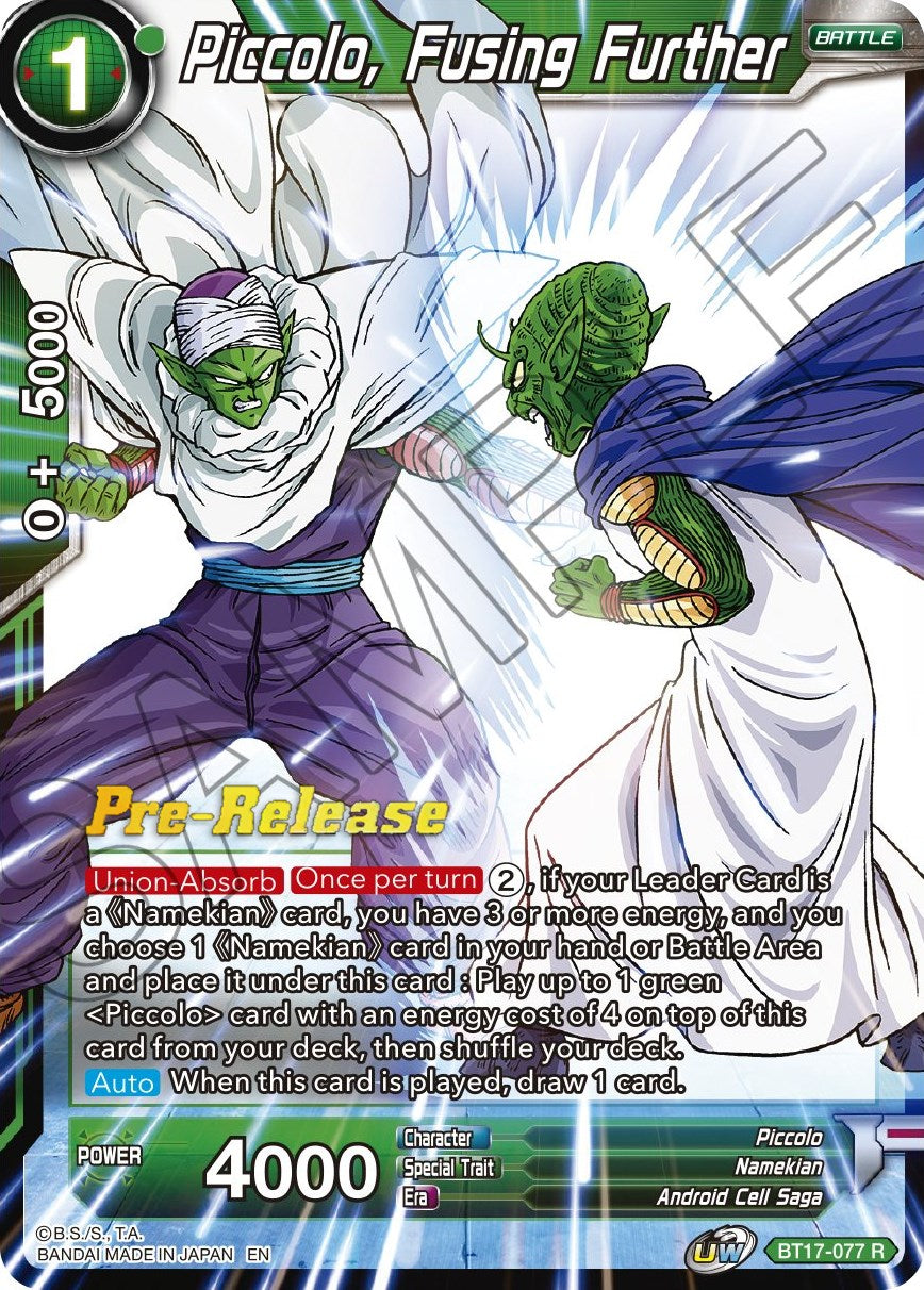 Piccolo, Fusing Further (BT17-077) [Ultimate Squad Prerelease Promos] | Nerdhalla Games