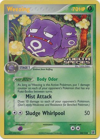 Weezing (33/113) (Stamped) [EX: Delta Species] | Nerdhalla Games