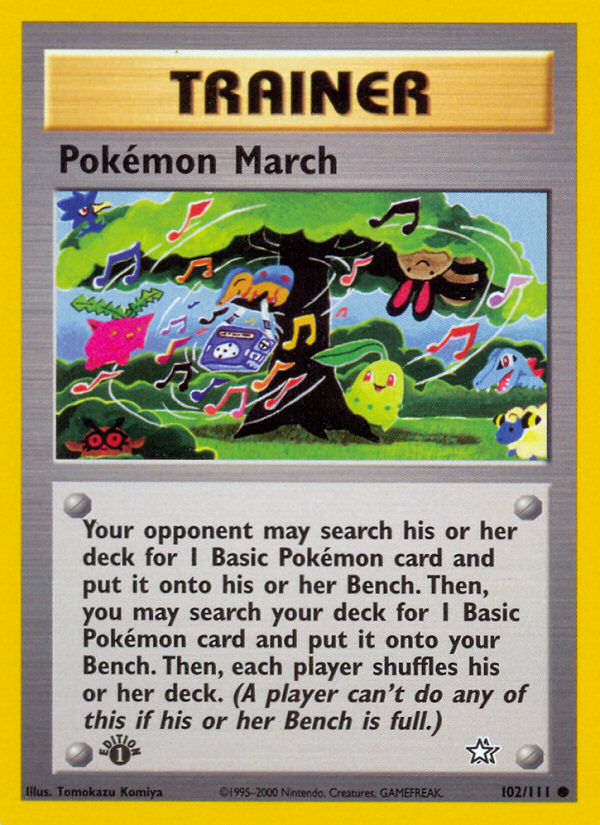 Pokemon March (102/111) [Neo Genesis 1st Edition] | Nerdhalla Games