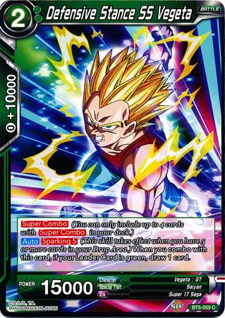 Defensive Stance SS Vegeta (BT5-059) [Miraculous Revival] | Nerdhalla Games