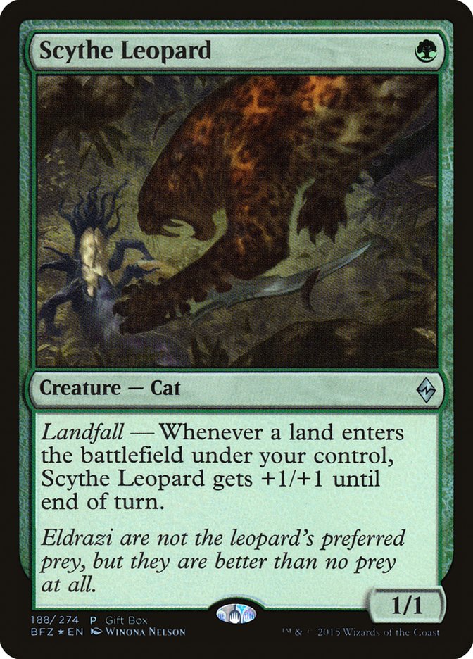 Scythe Leopard (Gift Box) [Battle for Zendikar Promos] | Nerdhalla Games