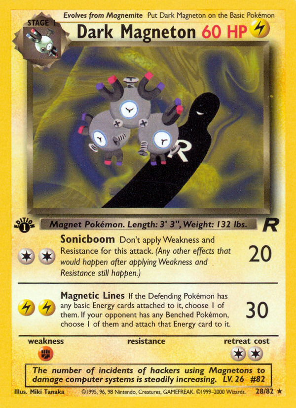 Dark Magneton (28/82) [Team Rocket 1st Edition] | Nerdhalla Games