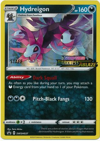 Hydreigon (SWSH037) (Staff Prerelease Promo) [Sword & Shield: Black Star Promos] | Nerdhalla Games