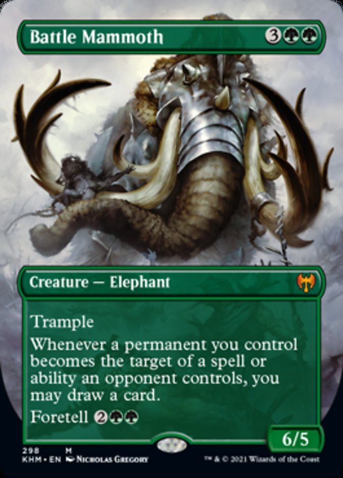 Battle Mammoth (Borderless Alternate Art) [Kaldheim] | Nerdhalla Games