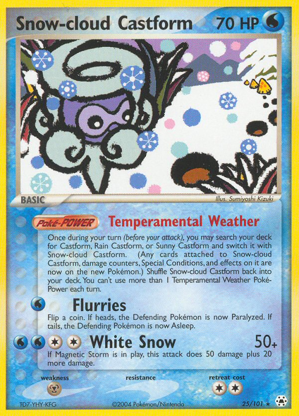 Snow-cloud Castform (25/101) [EX: Hidden Legends] | Nerdhalla Games