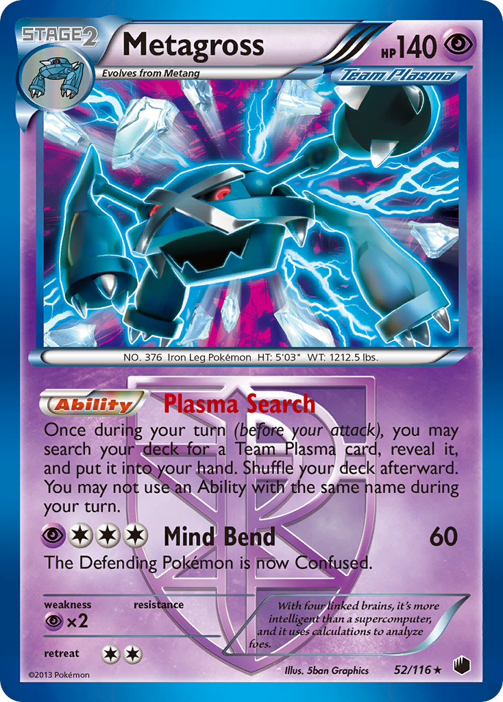 Metagross (52/116) [Black & White: Plasma Freeze] | Nerdhalla Games