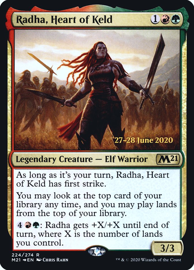 Radha, Heart of Keld  [Core Set 2021 Prerelease Promos] | Nerdhalla Games