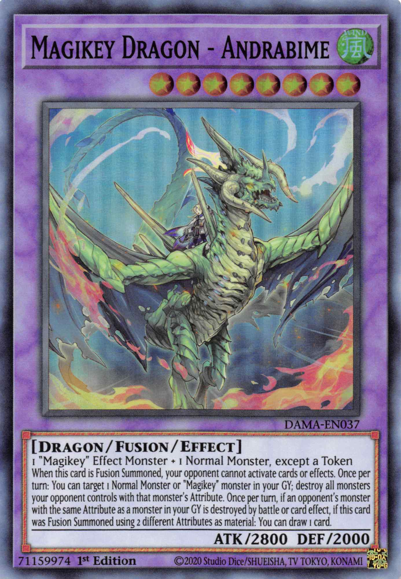 Magikey Dragon - Andrabime [DAMA-EN037] Super Rare | Nerdhalla Games