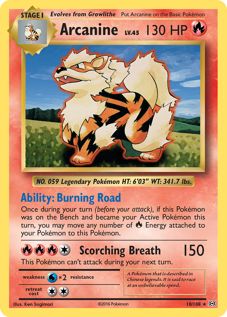 Arcanine (18/108) [XY: Evolutions] | Nerdhalla Games