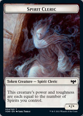 Blood // Spirit Cleric Double-sided Token [Innistrad: Crimson Vow Tokens] | Nerdhalla Games