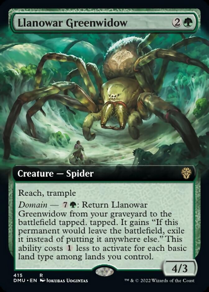 Llanowar Greenwidow (Extended Art) [Dominaria United] | Nerdhalla Games