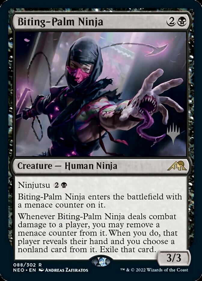 Biting-Palm Ninja (Promo Pack) [Kamigawa: Neon Dynasty Promos] | Nerdhalla Games