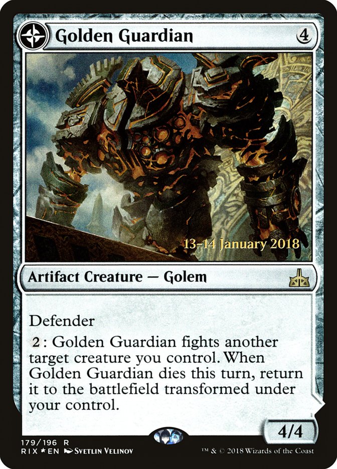 Golden Guardian // Gold-Forge Garrison [Rivals of Ixalan Prerelease Promos] | Nerdhalla Games