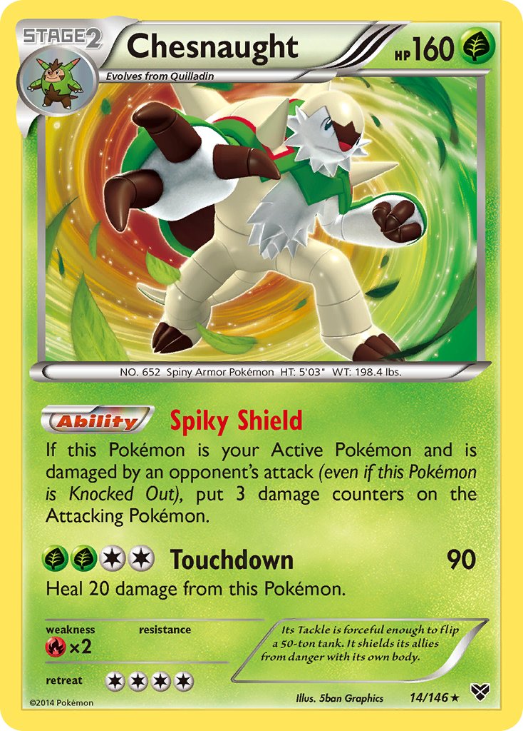 Chesnaught (14/146) (Cosmos Holo) (Blister Exclusive) [XY: Base Set] | Nerdhalla Games